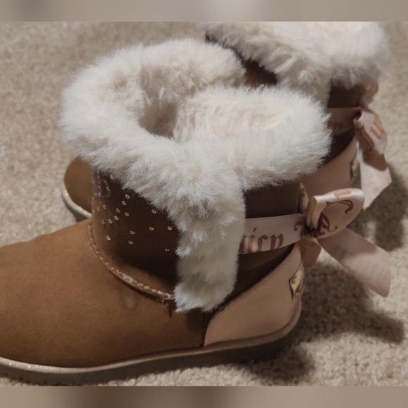 Juicy Claremont Faux Fur Boots Chestnut 5 - Picture 4 of 6